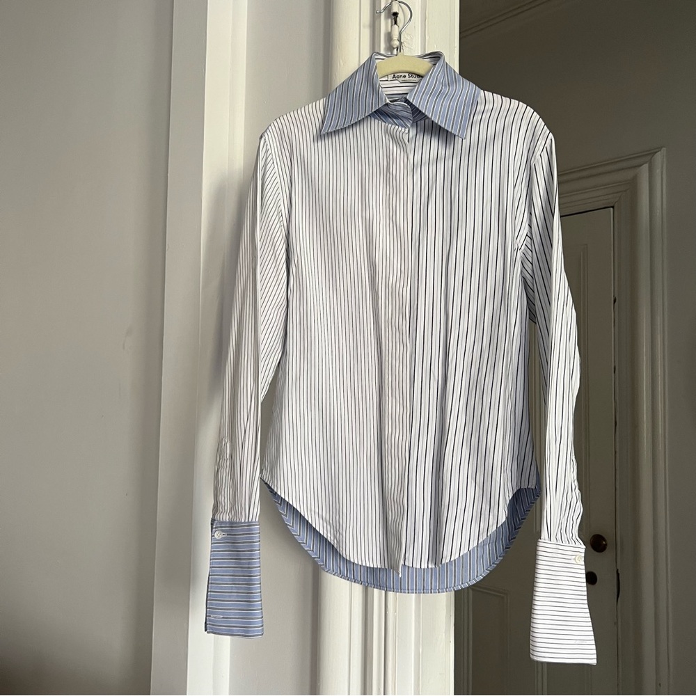 Acne Studios stripped cotton shirt